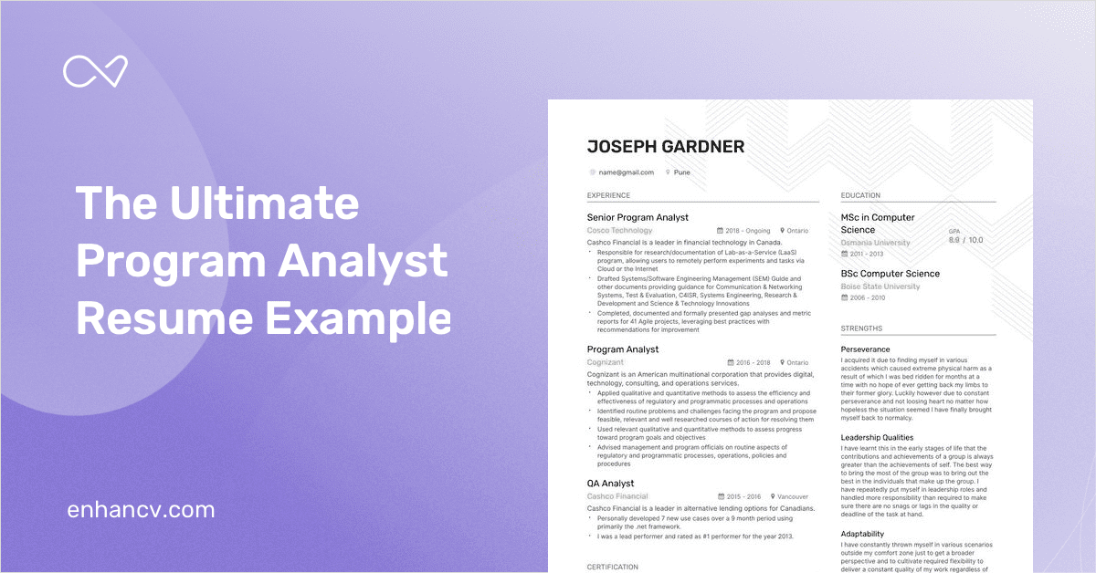 8+ Program Analyst Resume Samples and Writing Guide
