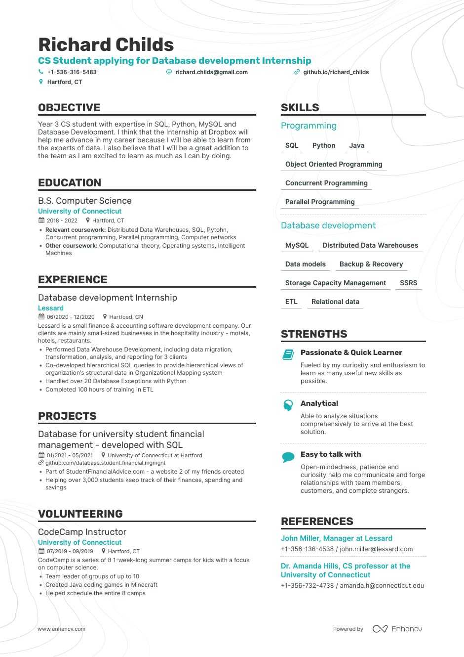 Computer Science Resume Examples Guide For 2021