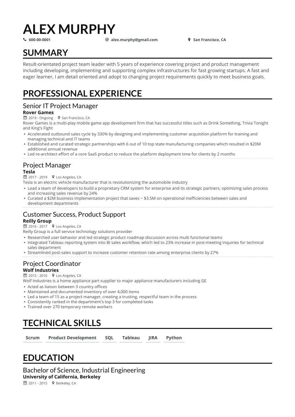 Project Manager Resume Examples Guide Expert Tips For 2021