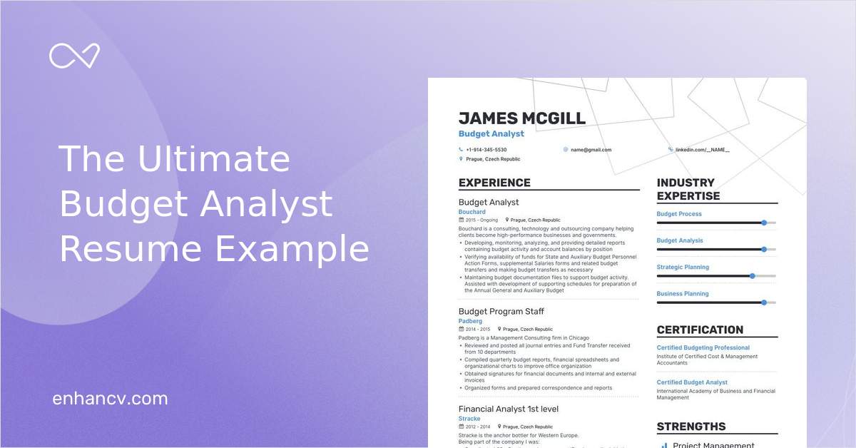 Budget Analyst Resume Samples And Writing Guide For 2020