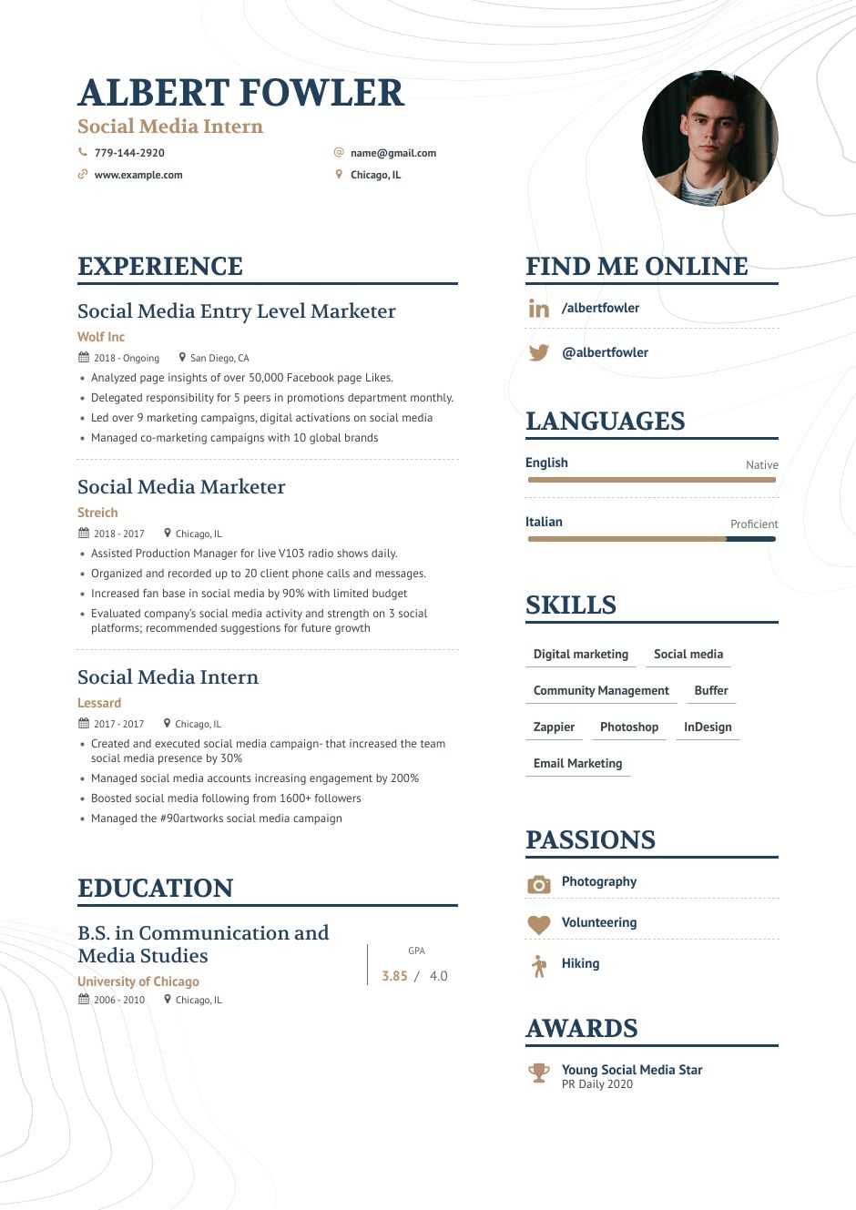 Social Media Manager Resume Examples Guide For 2021