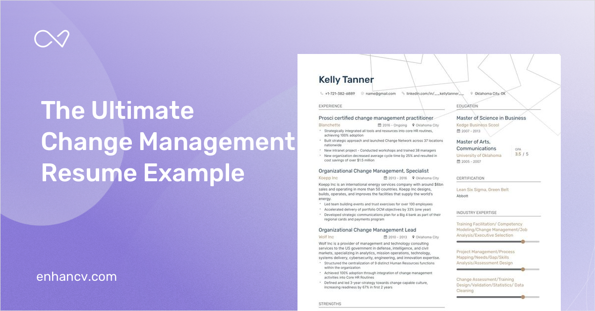 Change Management Resume: 8-step Guide To Land Your Dream Job