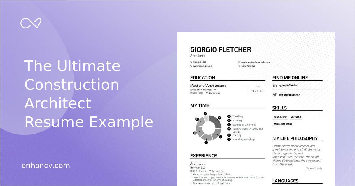 Construction Architect Resume Examples Inside How To Tips Enhancv