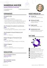 Marissa Mayer’s Yahoo CEO Resume Example | Enhancv