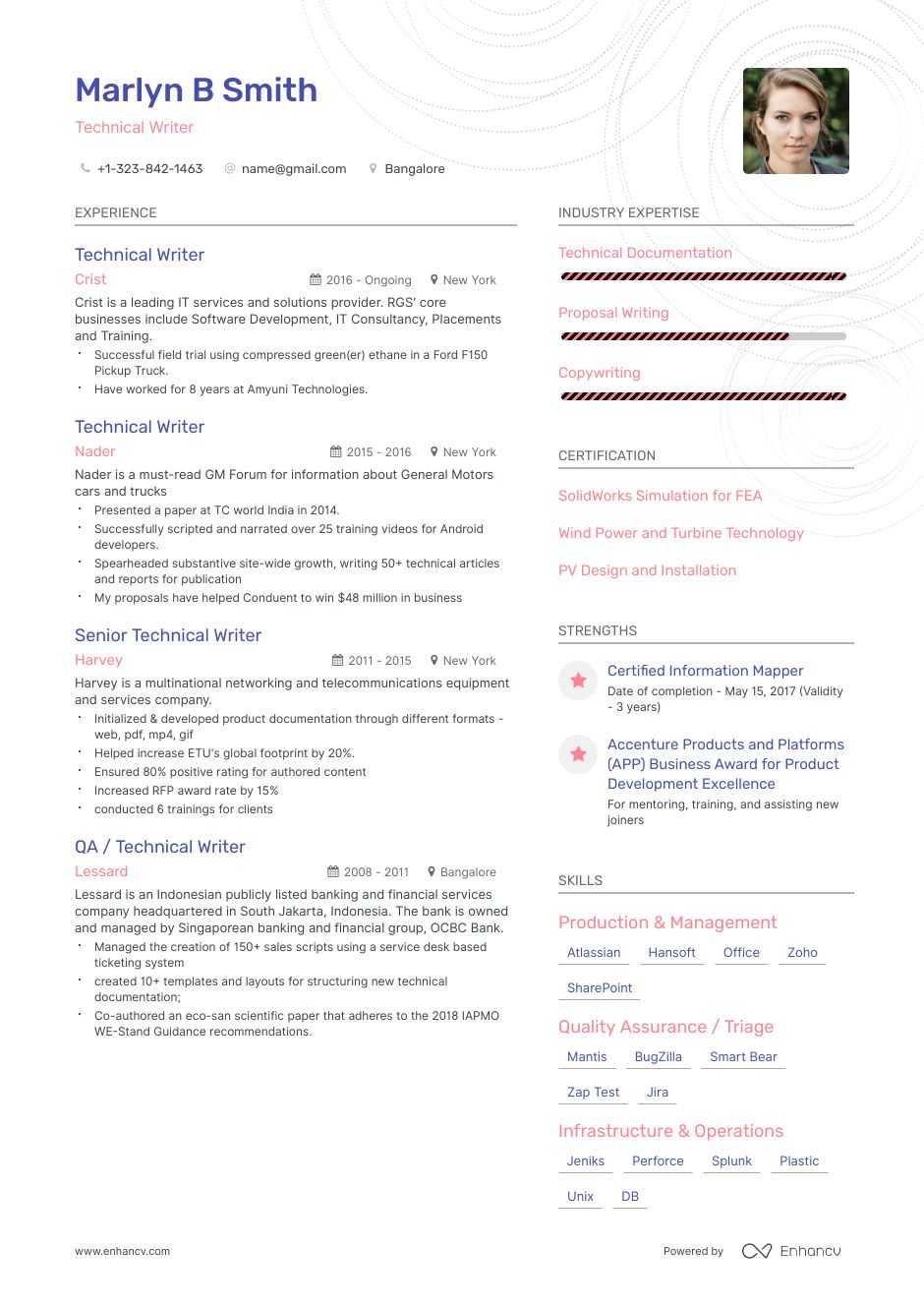 technical resume examples 2022