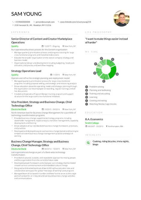 Tech Resume Example and guide for 2019