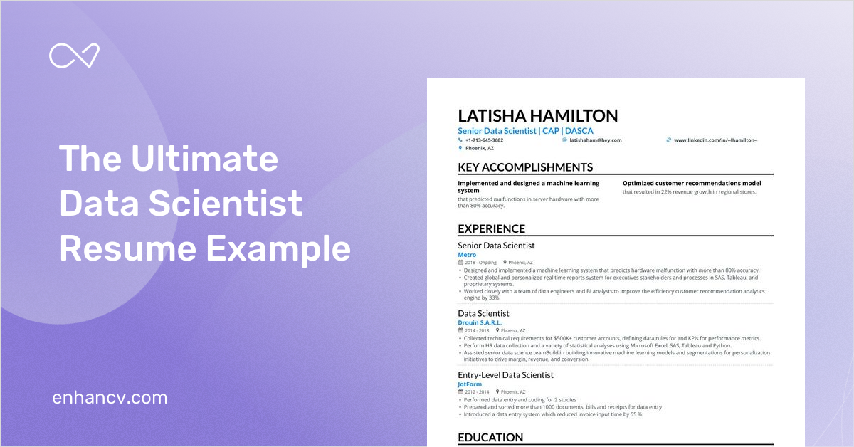 Data Scientist Resume Samples A Step By Step Guide For 2021