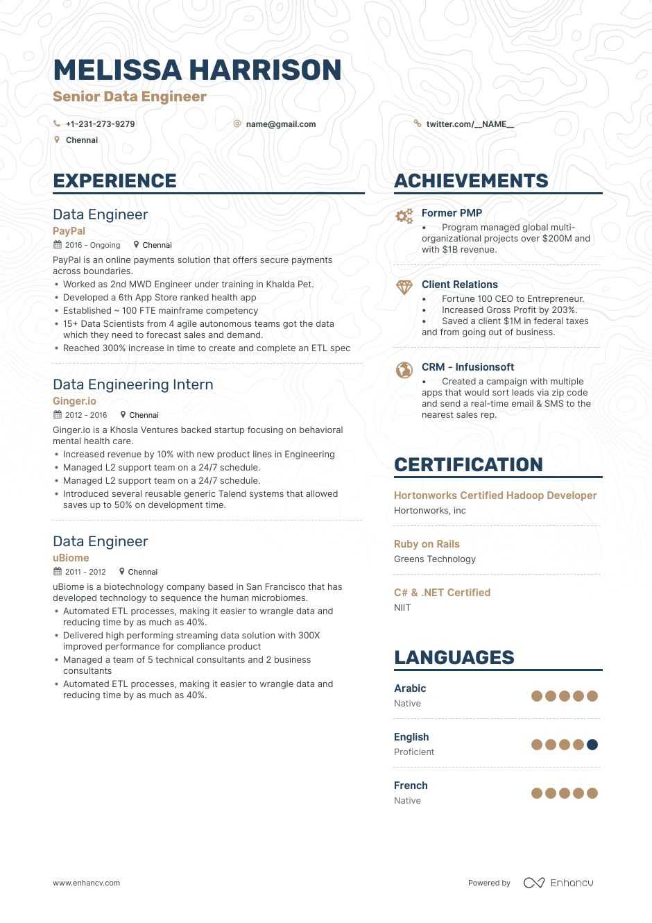 Data Engineer Resume Samples Do s And Don ts For 2019