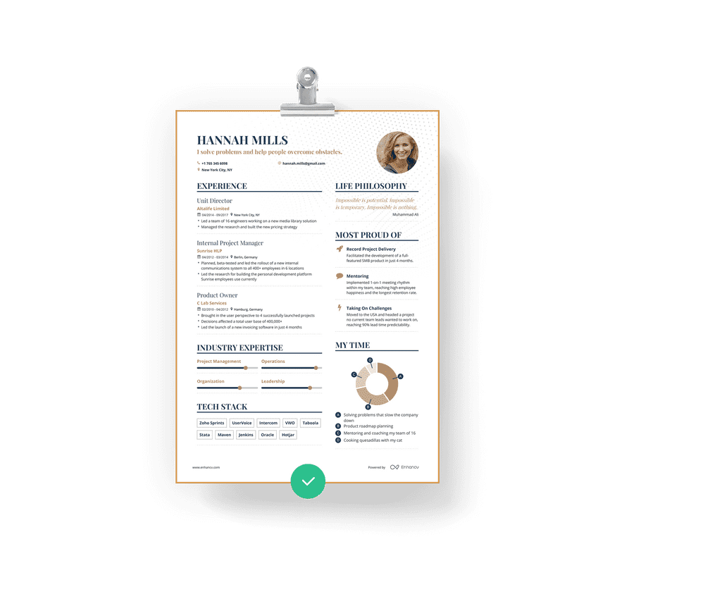 Free Resume Checker | Rate Your Resume | Enhancv