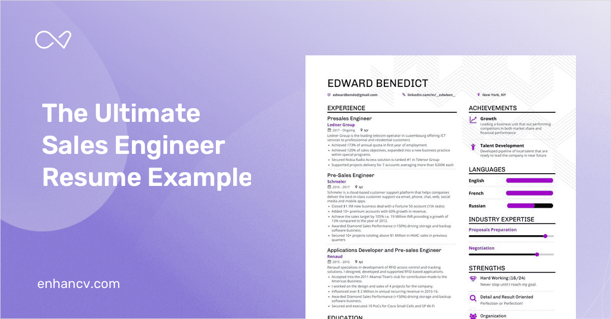 11+ Sales Engineer Resume Examples for 2019