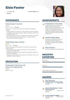 Top Sales Analyst Resume Examples & Samples for 2020 | Enhancv.com