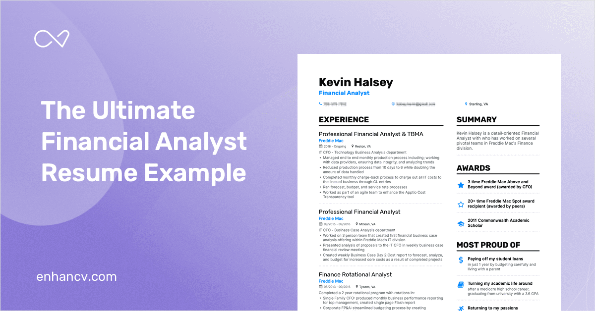 Financial Analyst Resume Example and Guide for 2019