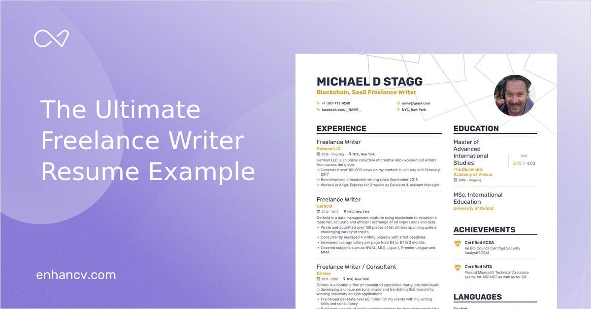 Freelance Writer Resume Examples And Skills You Need To Get Hired