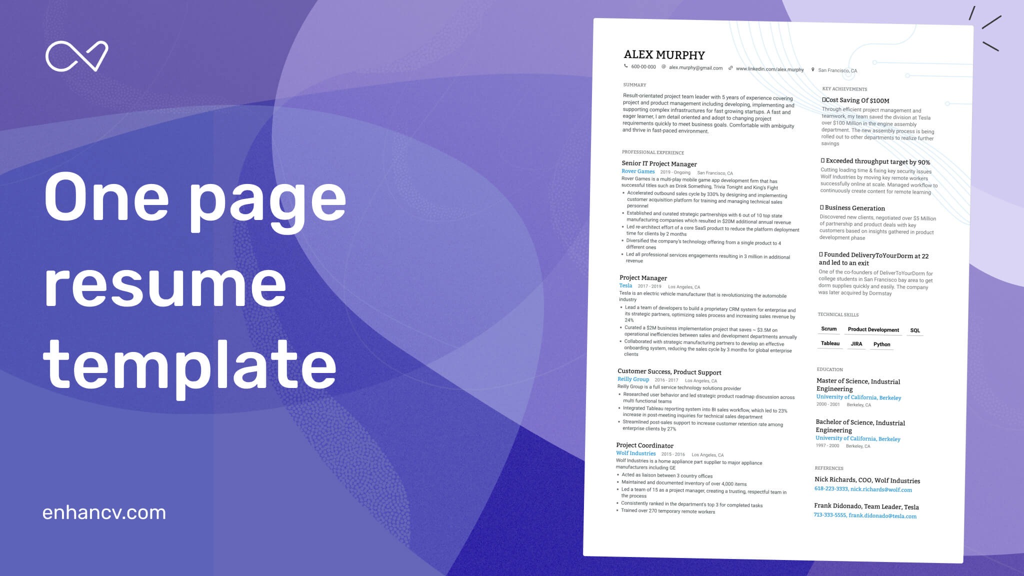 One Page Resume Templates for 2022 | PDF & TXT