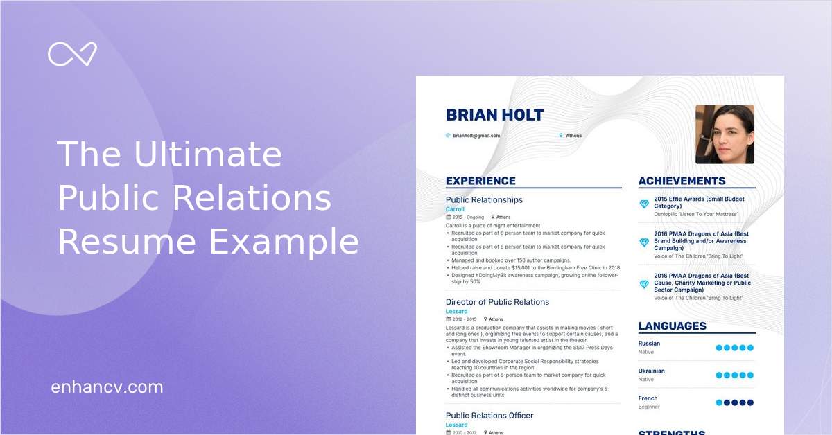 Top Public Relations Resume Examples & Samples for 2020 ...