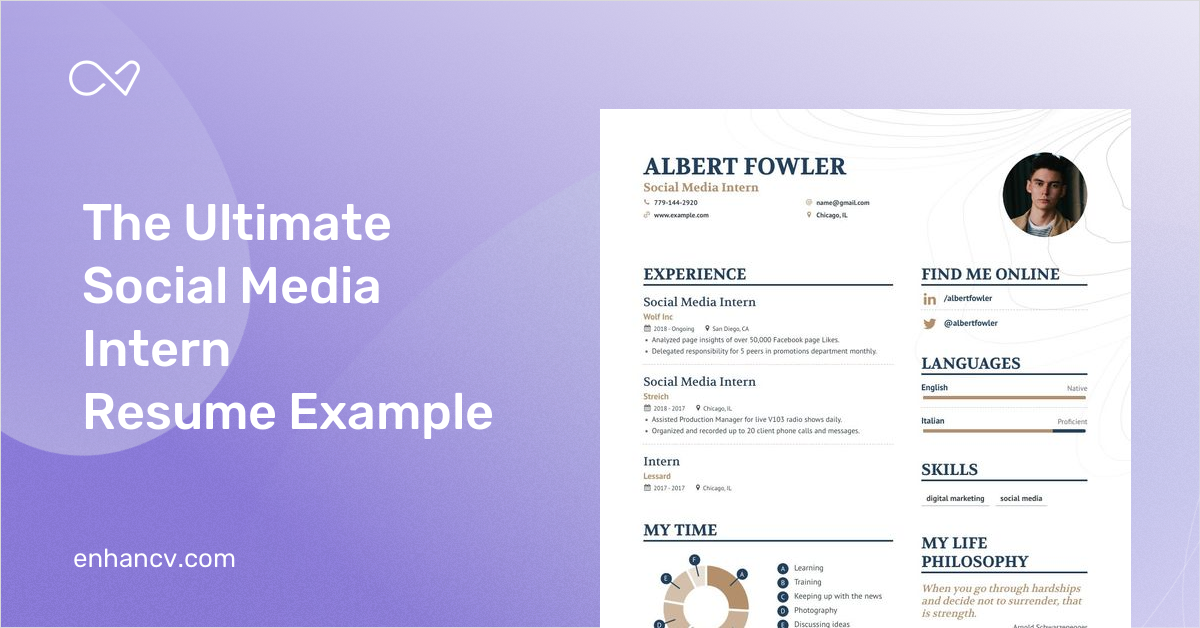 Social Media Intern Resume Template, Examples & Guide [2021]